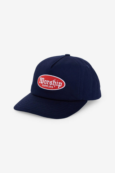 WORSHIP SUPPLIES RISE 5 PANEL HAT - NAVY