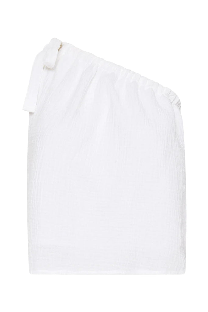 BARE BY CHARLIE HOLIDAY TOPS BARE THE ONE SHOULDER TOP - WHITE