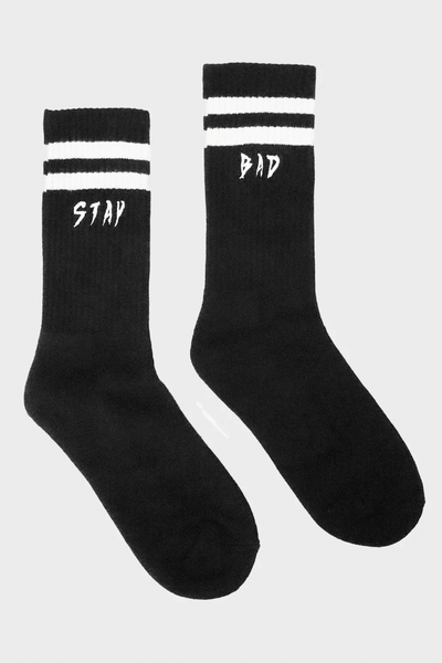 BILLY BONES CLUB HEADWEAR BILLY BONES CLUB STAY BAD SOCKS - BLACK