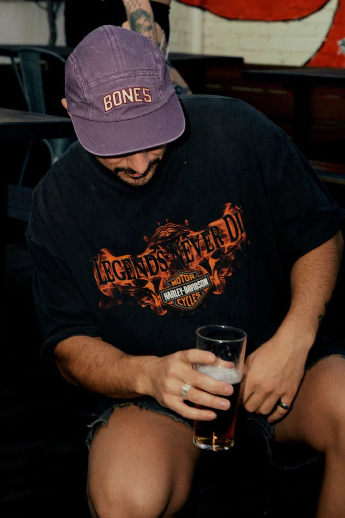 BILLY BONES CLUB HEADWEAR BILLY BONES CLUB VARSITY BONES 5 PANEL - PURPLE