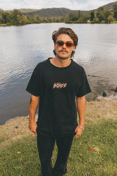 BILLY BONES CLUB MENS T-SHIRTS BILLY BONES CLUB CLUBFLAME TEE - VINTAGE BLACK