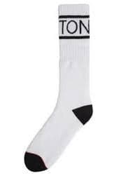 BRIXTON SOCKS BRIXTON TANNER SOCKS - WHITE/BLACK