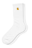 A closer view of the Carhartt WIP Chase Socks in White laid flat.