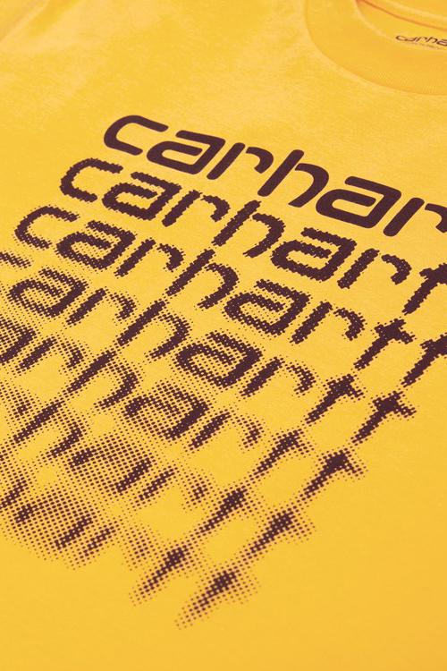 CARHARTT TEES CARHARTT FADING SCRIPT TEE - SUNFLOWER/BLACK