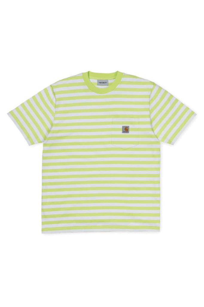 CARHARTT TEES CARHARTT SCOTTY POCKET TEE - LIME/WHITE