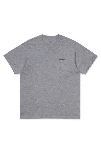 CARHARTT TEES CARHARTT SCRIPT EMBROIDERY TEE - GREY/BLACK