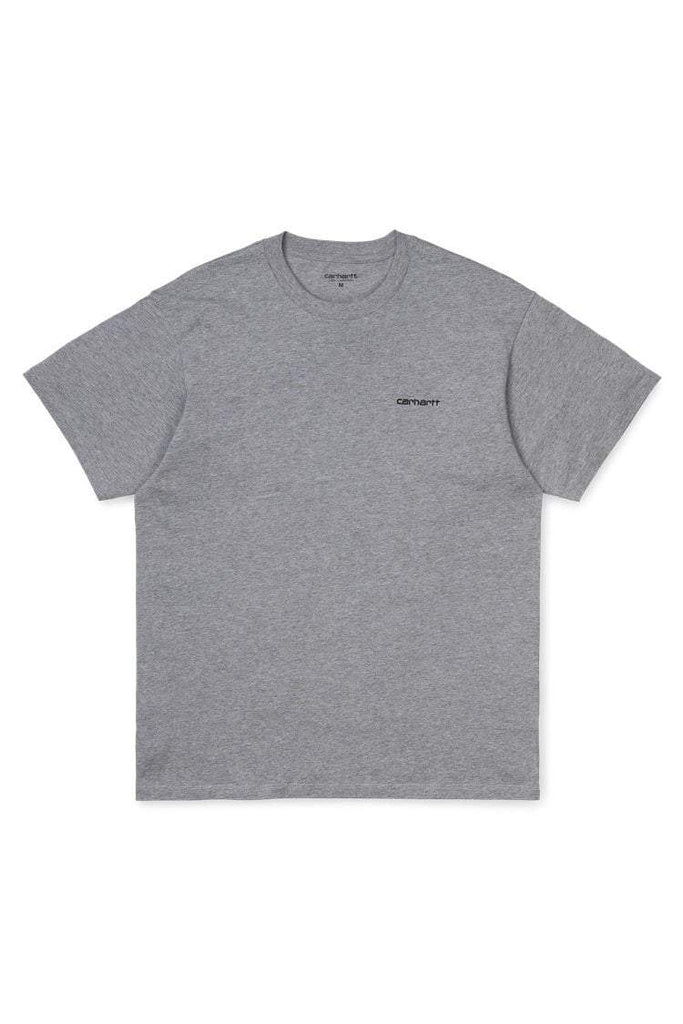 CARHARTT TEES CARHARTT SCRIPT EMBROIDERY TEE - GREY/BLACK