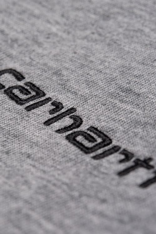 CARHARTT TEES CARHARTT SCRIPT EMBROIDERY TEE - GREY/BLACK