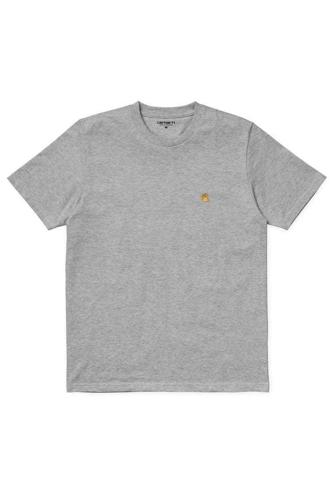 CARHARTT TEES CARHARTT WIP CHASE TEE - GREY HEATHER/GOLD