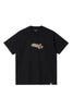 The Carhartt T Shirt - Chocolate Bar in Black shown from the front.