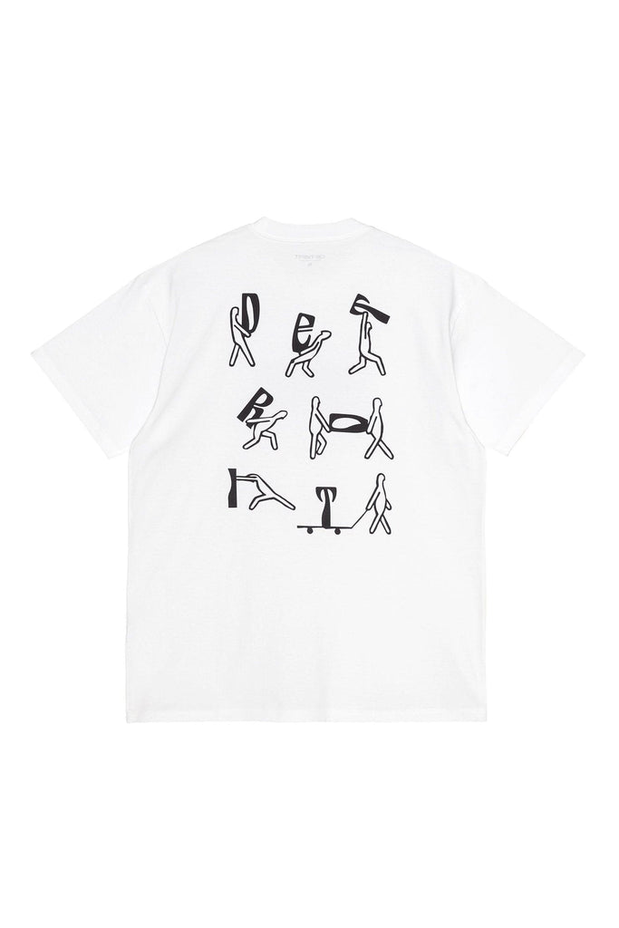 CARHARTT TEES CARHARTT WIP REMOVALS TEE - WHITE/BLACK