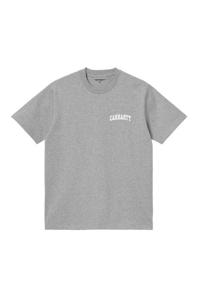 CARHARTT TEES CARHARTT WIP UNIVERSITY SCRIPT TEE - GREY/WHITE