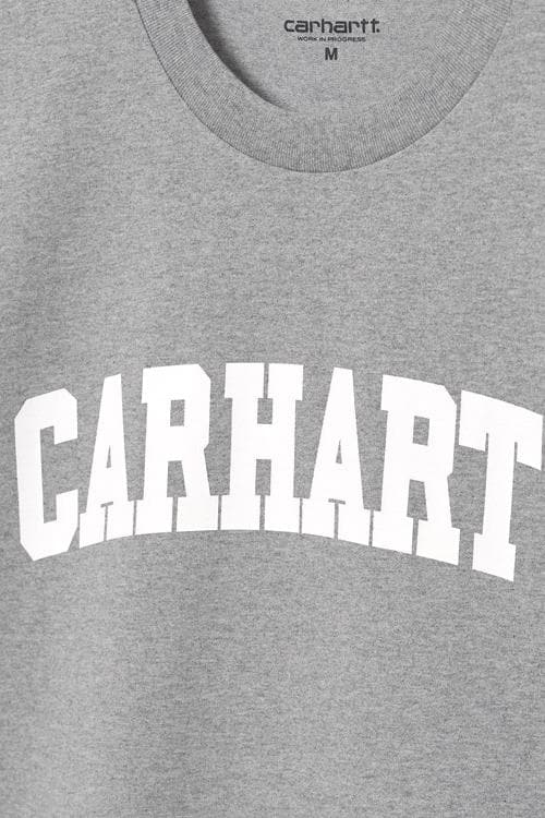 CARHARTT TEES CARHARTT WIP UNIVERSITY TEE - GREY/WHITE