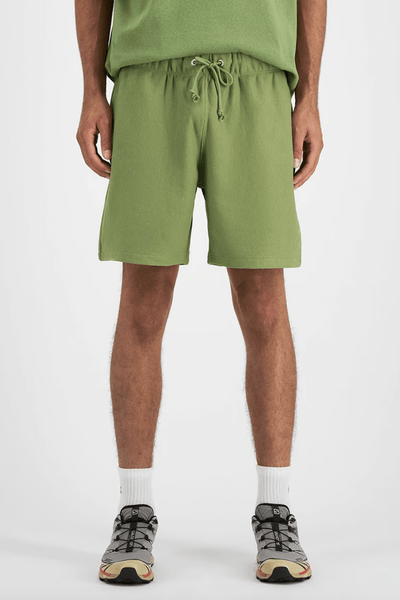 CHAMPION SHORTS CHAMPION REVERSE WEAVE TERRY RELAXED CUT OFF SHORTS - GOOPS GREEN