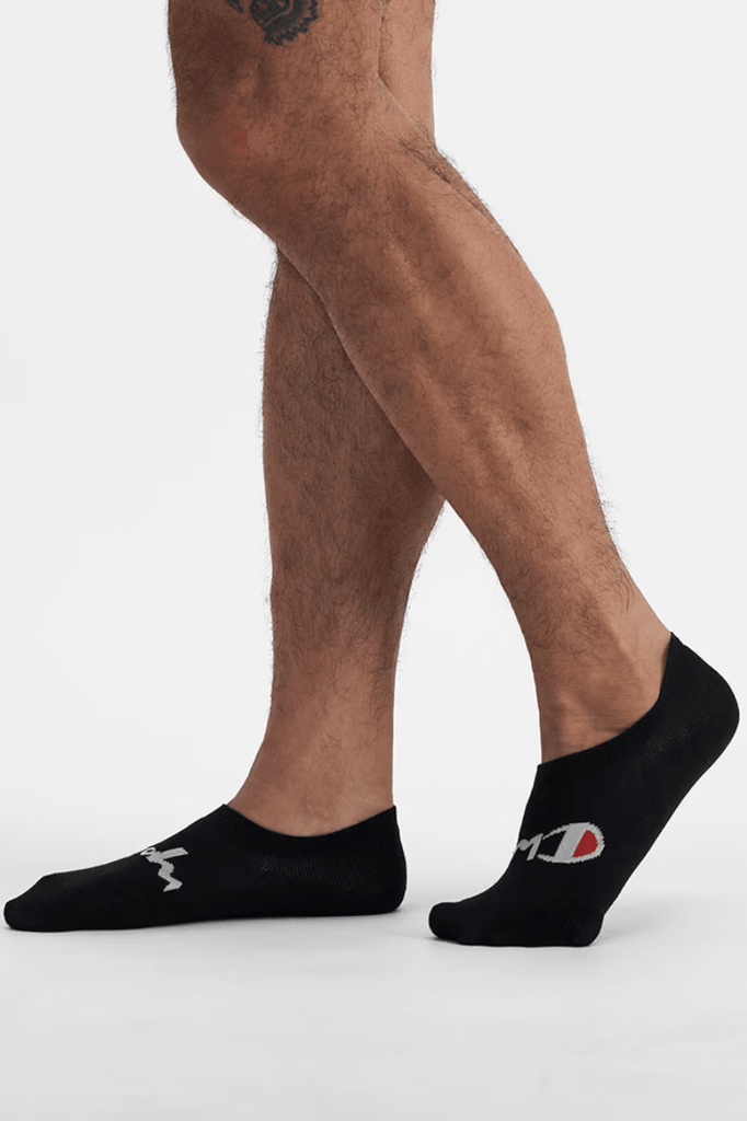 Champion Sneaker Sock, 3-Pack, Black