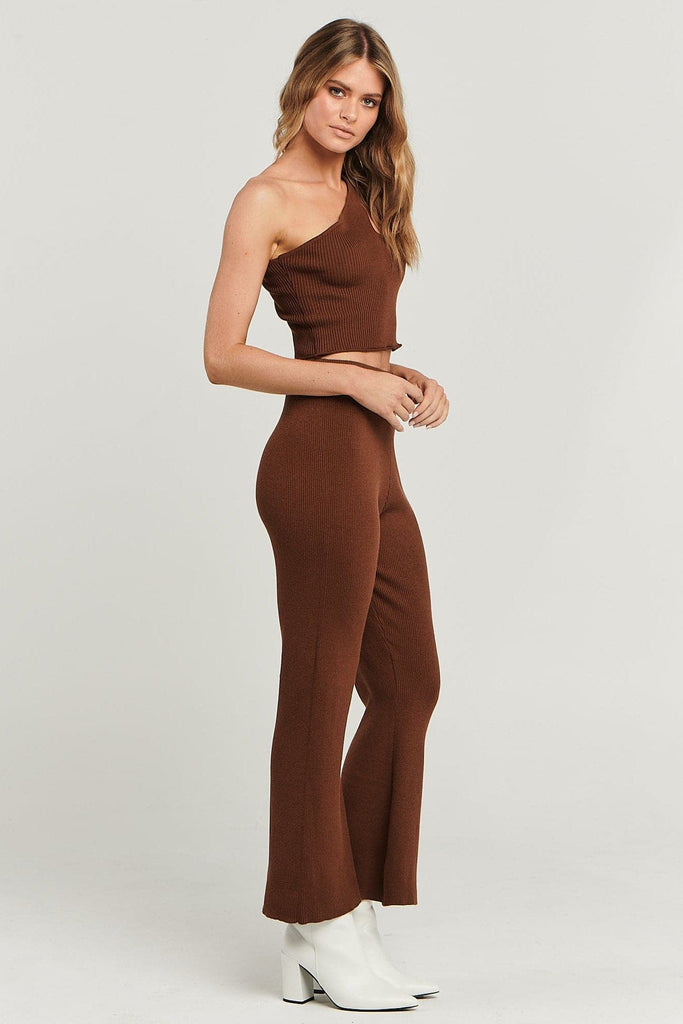 CHARLIE HOLIDAY LADIES PANTS CHARLIE HOLIDAY TINA PANT - CHOCOLATE