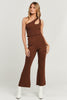 CHARLIE HOLIDAY LADIES PANTS CHARLIE HOLIDAY TINA PANT - CHOCOLATE