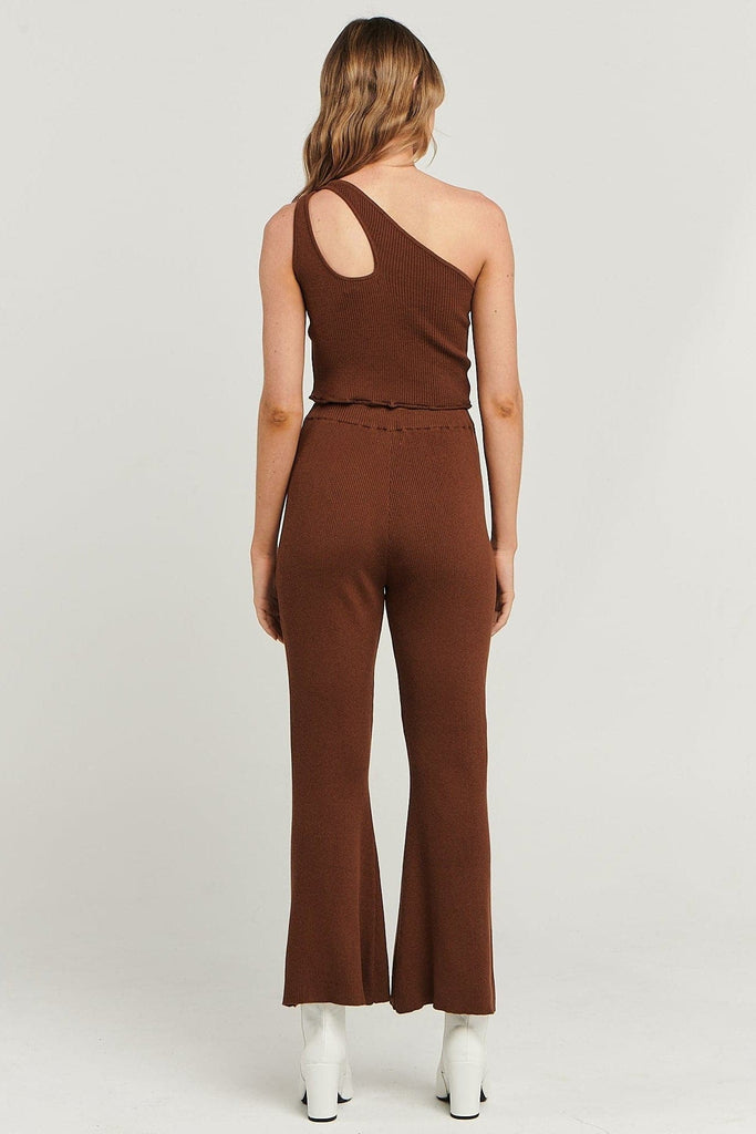 CHARLIE HOLIDAY LADIES PANTS CHARLIE HOLIDAY TINA PANT - CHOCOLATE