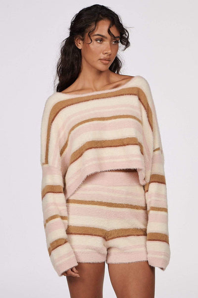 CHARLIE HOLIDAY TOPS CHARLIE HOLIDAY TELLOWS KNIT TOP - STRIPE