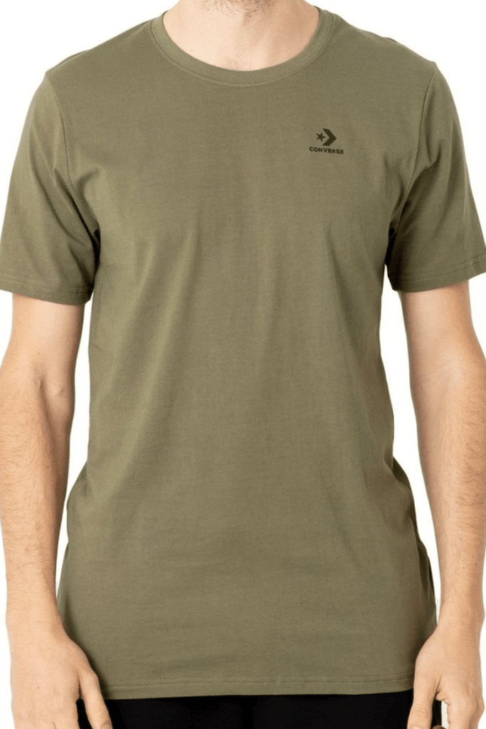 CONV TEES CONVERSE M STAR CHEVRON LEFT CHEST TEE - OLIVE