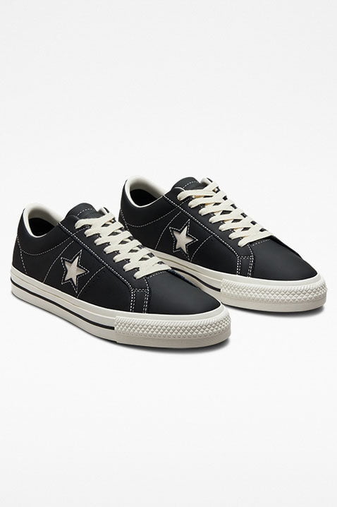CONVERSE CONS ONE STAR PRO LEATHER LOW BLACK – Pretty Rad Store
