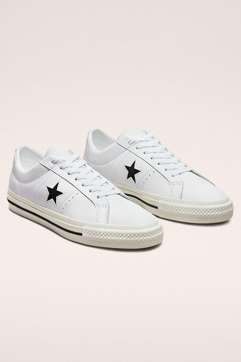 CONVERSE CONS ONE STAR LEATHER LOW - WHITE Pretty Rad Store