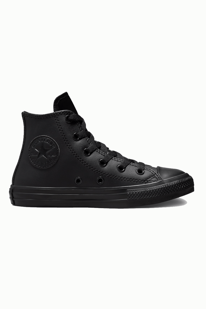 CONVERSE CHUCK TAYLOR ALL STAR LEATHER HIGH - BLACK LEATHER – Pretty Rad Store