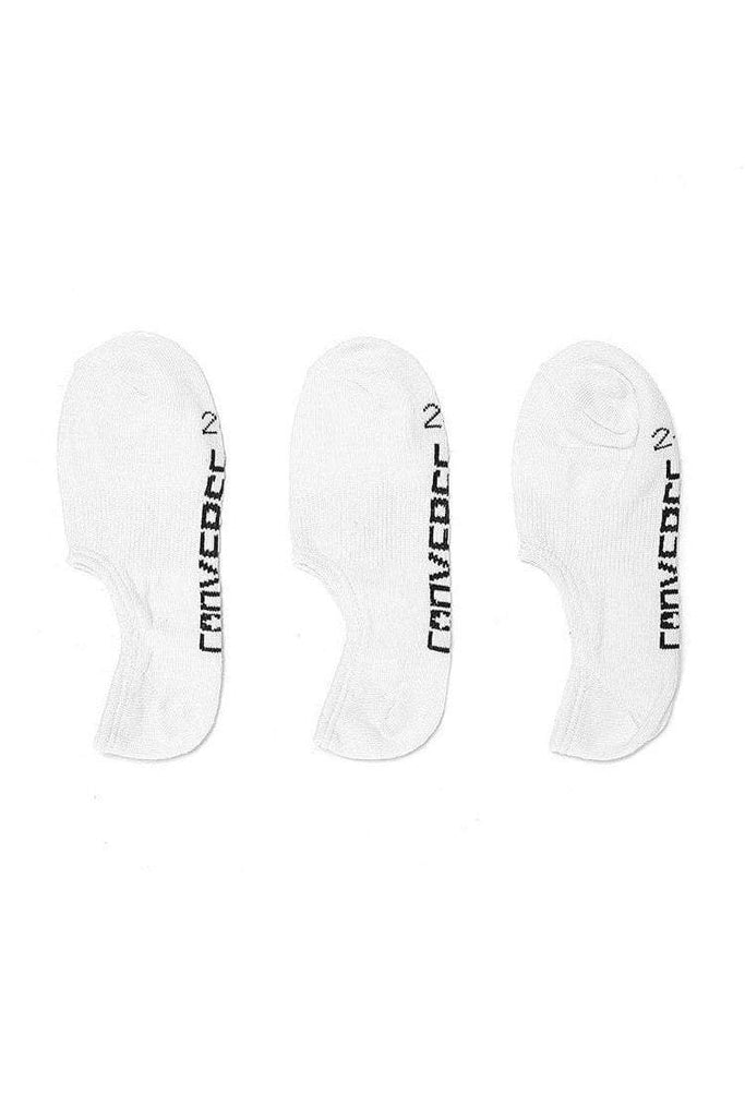 CONVERSE CONS SOCKS CONVERSE INVISIBLE SOCK 3 PACK - WHITE