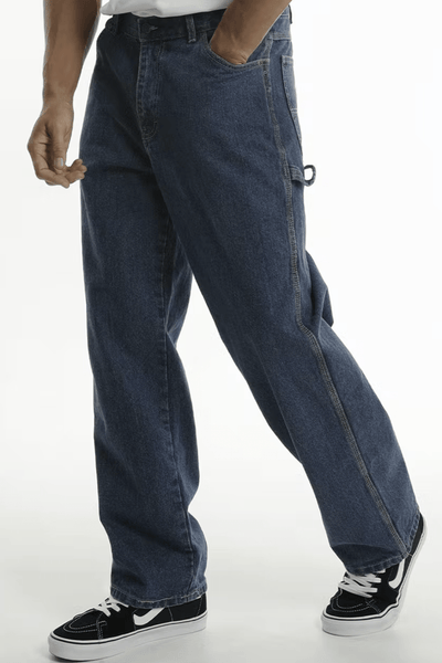 DICKIES MENS JEANS DICKIES RELAXED FIT CARPENTER JEAN - STONE WASHED INDIGO