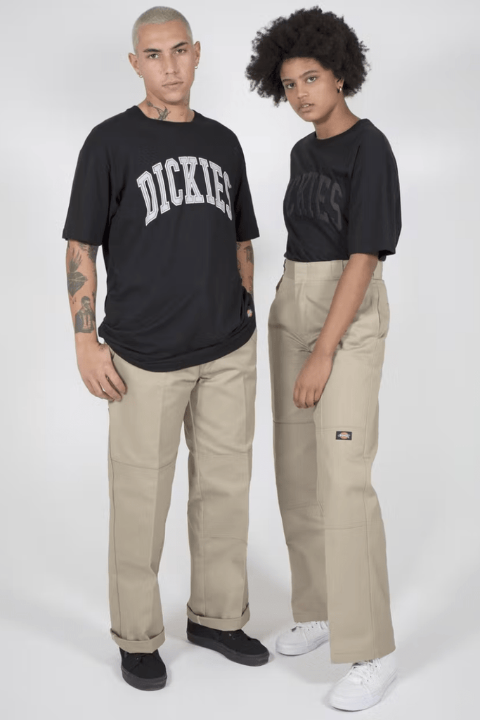DICKIES PANTS DICKIES 85-283 LOOSE FIT DOUBLE KNEE PANT - KHAKI