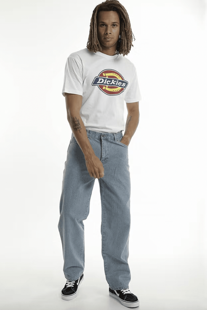 DICKIES PANTS DICKIES RELAXED FIT CARPENTER JEAN - LIGHT INDIGO