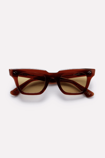 EPOKHE SUNGLASSES EPOKHE STEREO SUNGLASSES - MAPLE POLISHED/ BROWN