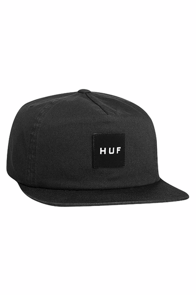 HUF HEADWEAR HUF ESSENTIAL 6 PANEL STRAP BACK CAP - BLACK