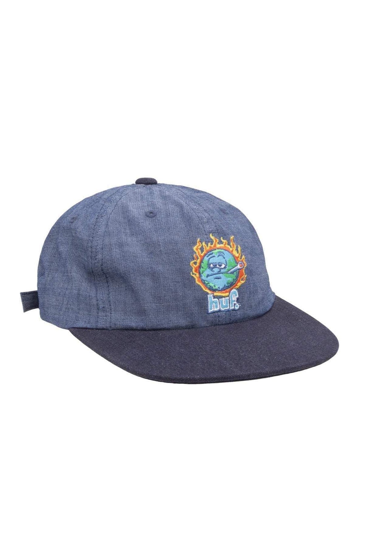 HUF GLOBAL WARMING 6 PANEL CAP - BLUE