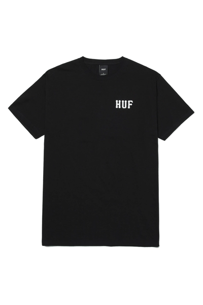 HUF TEES HUF ESSENTIAL CLASSIC H TEXT TEE S/S - BLACK