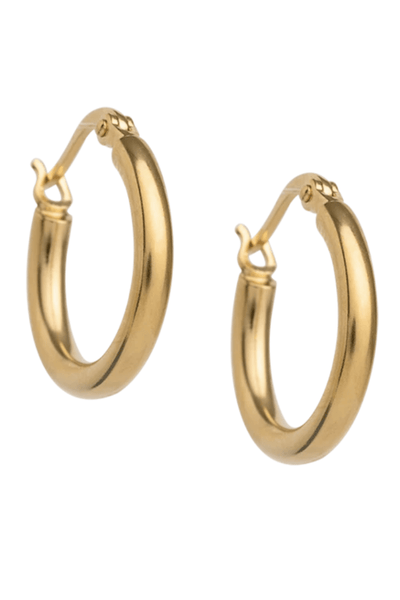 KIRSTIN ASH JEWELLERY KIRSTIN ASH TIDAL HOOPS SMALL -  18K GOLD PLATED