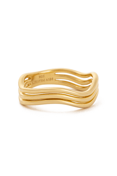 KIRSTIN ASH JEWELLERY KIRSTIN ASH VACATION RING - 18K GOLD VERMEIL