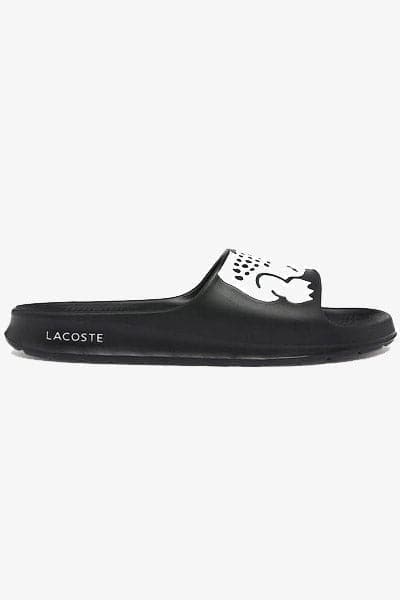 LACOSTE FOOTWEAR LACOSTE LADIES CROCO 2.0 SLIDES - BLACK