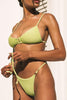 LAHANA SWIM SWIMWEAR LAHANA CHIA CHEEKY BIKINI BOTTOM - RIBBED LIME **PRE-ORDER**