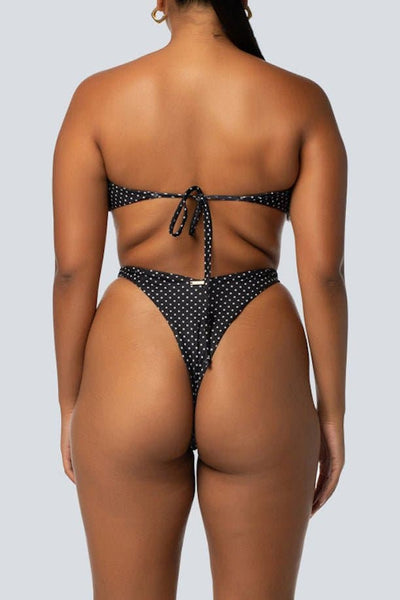 LAHANA SWIM SWIMWEAR LAHANA FOX V SHAPE CHEEKY BIKINI BOTTOMS - MIDNIGHT SKY