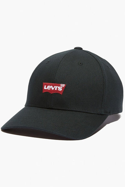 LEVIS HEADWEAR LEVI'S BATWING FLEXFIT CAP - BLACK