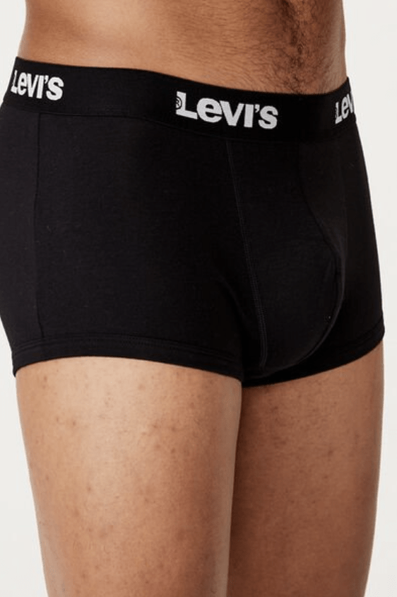 LEVIS JEANS LEVI'S SOLID LOGO TRUNKS 2 PACK - BLACK