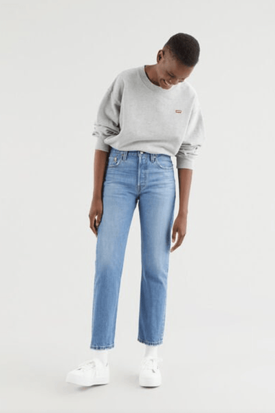LEVIS LADIES JEANS LEVI'S 501 ORIGINAL CROPPED JEANS - ATHENS DAY TO DAY