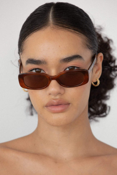 LU GOLDIE SUNGLASSES LU GOLDIE SOLENE SUNGLASSES - CHESTNUT