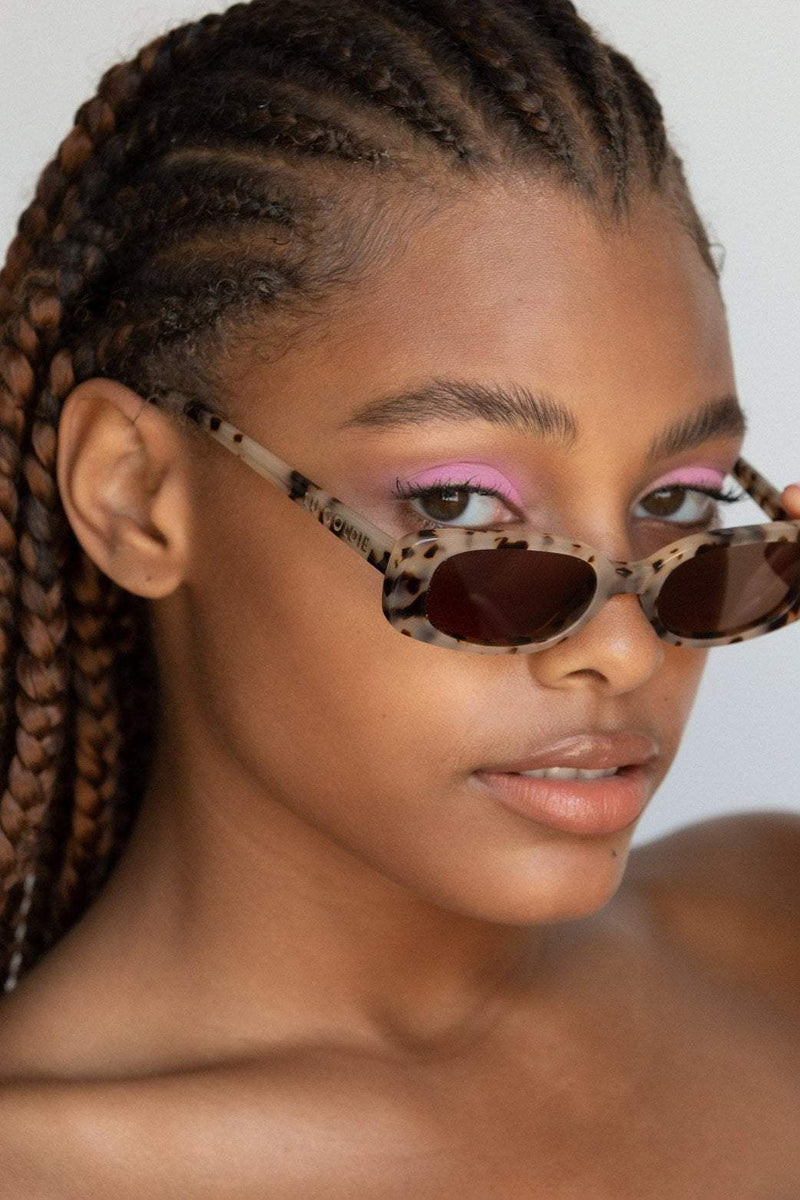 LU GOLDIE SOLENE SUNGLASSES - CHOC TORT – Pretty Rad Store display picture 1