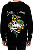 LUCKY'S PARLOUR HOODIES LUCKY'S PARLOUR "TRAD SNAKE SKULL" HOODIE - BLACK