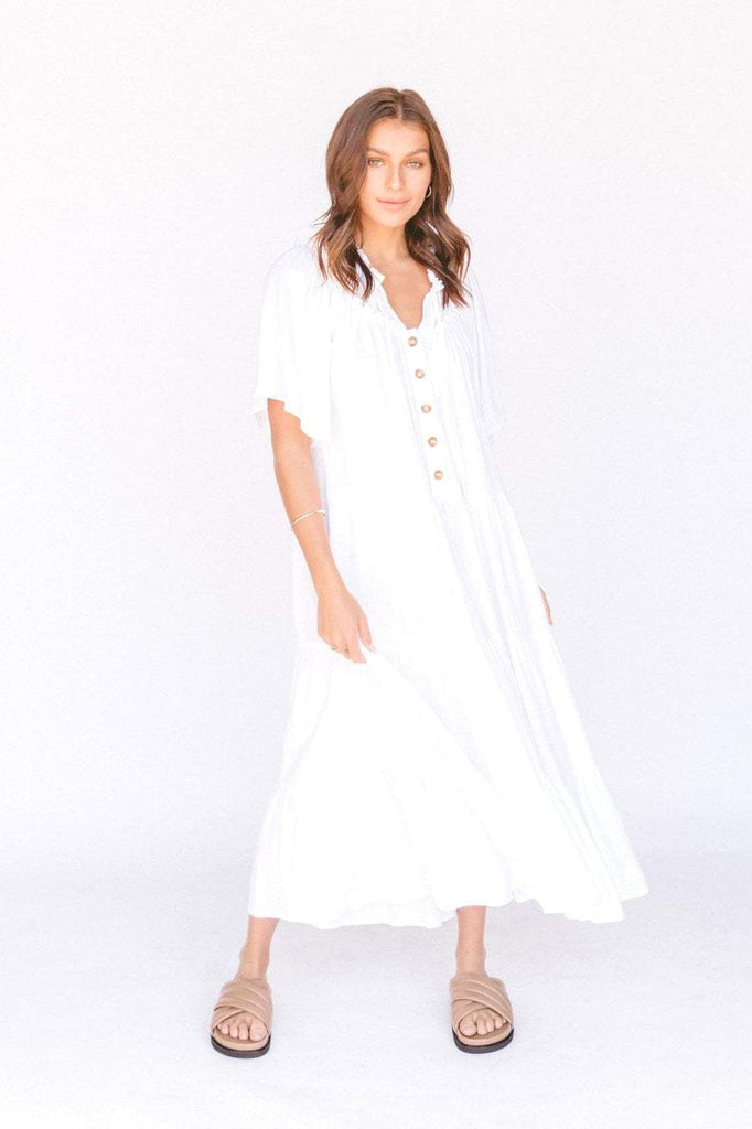 LULLABY CLUB DRESSES LULLABY CLUB NIKITA MAXI DRESS - WHITE