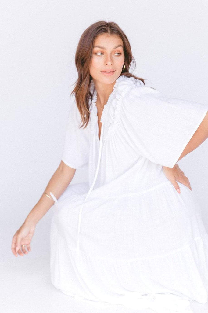 LULLABY CLUB DRESSES LULLABY CLUB NIKITA MAXI DRESS - WHITE