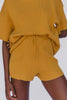 LULLABY CLUB LADIES SHORTS LULLABY CLUB ALEX KNIT SHORTS - MUSTARD