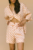 LULLABY CLUB SHORTS LULLABY CLUB LUXE LOUNGE SHORTS - CHECKER